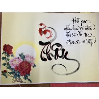 Tranh thư pháp làm quà tặng thầy cô