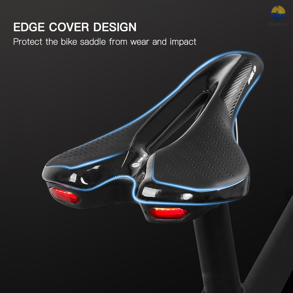 Yên Xe Đạp Mềm Mại Có Đèn Đuôi Sạc USB