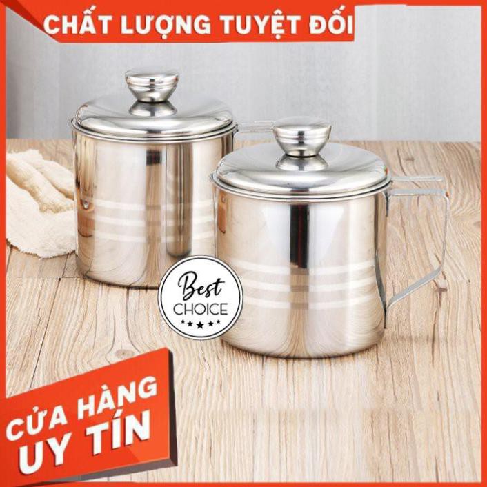 [Freeship - Hàng loại 1] Ca inox lọc dầu mỡ 1,2 lít lọc cặn dầu ăn, mỡ thừa