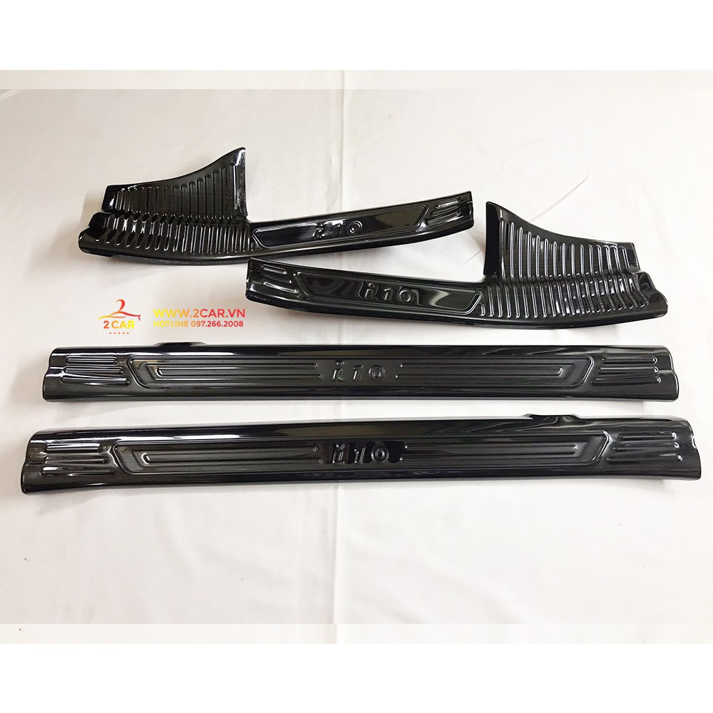 Ốp Bậc Chân Trong, Nẹp Bước Chân Trong Xe Hyundai i10 2014-2021 chất liệu Titan