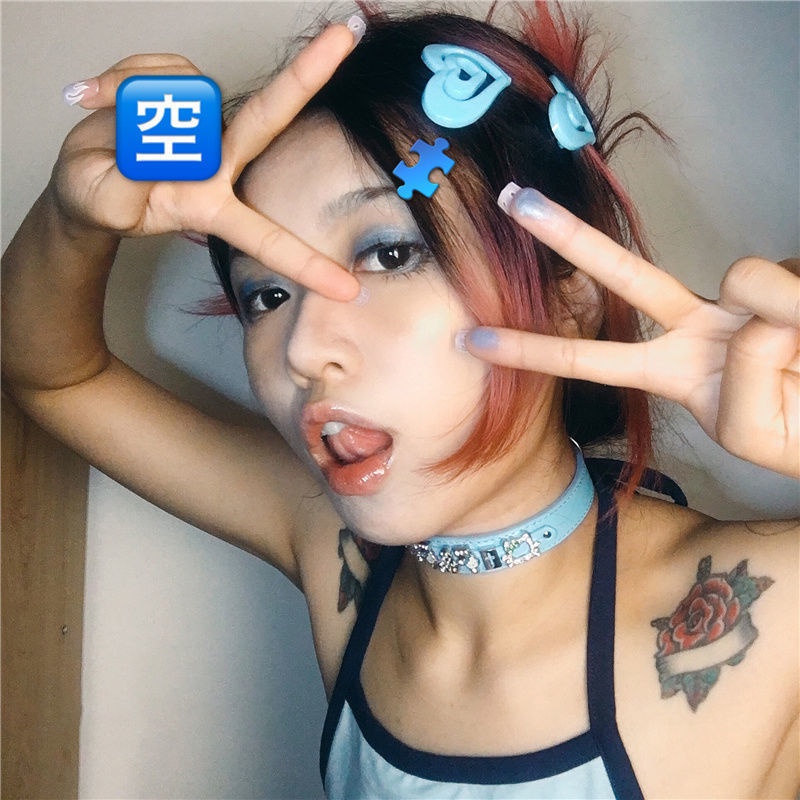 American Universities90sNostalgic Retro Macaron Color Love Earth Cool Girl Disco Hairpin Bang Clip a Pair of Hairclips