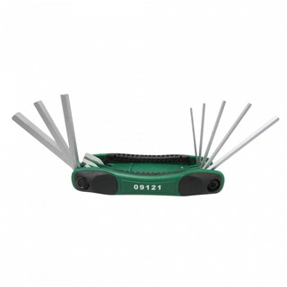 Bộ lục giác gập 8 chi tiết - hệ mét quy cách: 1.5, 2, 2.5, 3, 4, 5, 6, 8mm chất liệu: thép crom sata 09121