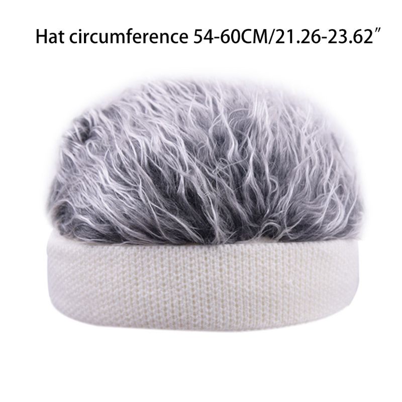 Mũ Beanie Ngắn Kèm Tóc Giả Không Vành Phong Cách Hip Hop Harajuku Cho Nam Và Nữ