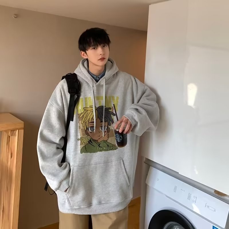 Áo hoodie In Chữ Phong Cách Nhật Bản Thời Trang Cao Cấp Size M-5XL