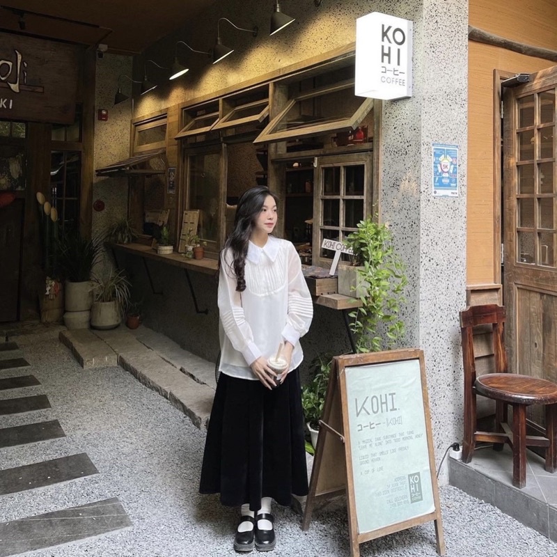 Sơ mi trắng voan tơ dáng baby doll She.room