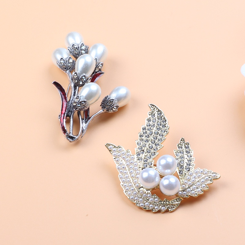 Mới Ghim Cài Áo Hình Hoa Đính Ngọc Trai Nhân Tạo Thời Trang Cho Nữ