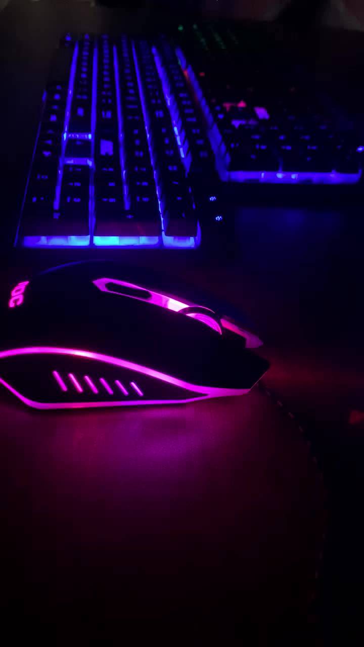 Bàn Phím Kèm Chuột Giả Cơ Có Dây Gaming Tích Hợp Đèn Led, Ánh Sáng Rực Rỡ Dùng Cho Laptop Và PC | BigBuy360 - bigbuy360.vn