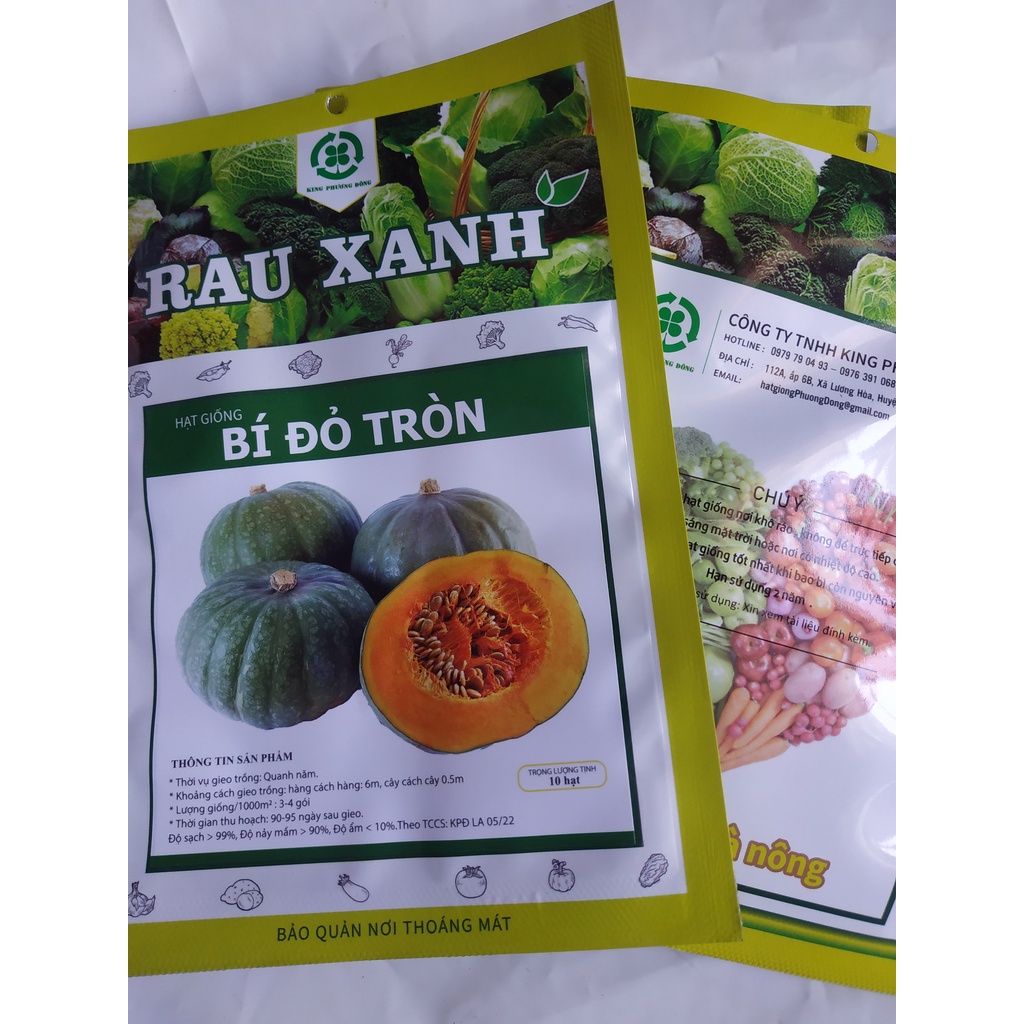 Hạt giống BÍ ĐỎ TRÒN - gói 10 hạt