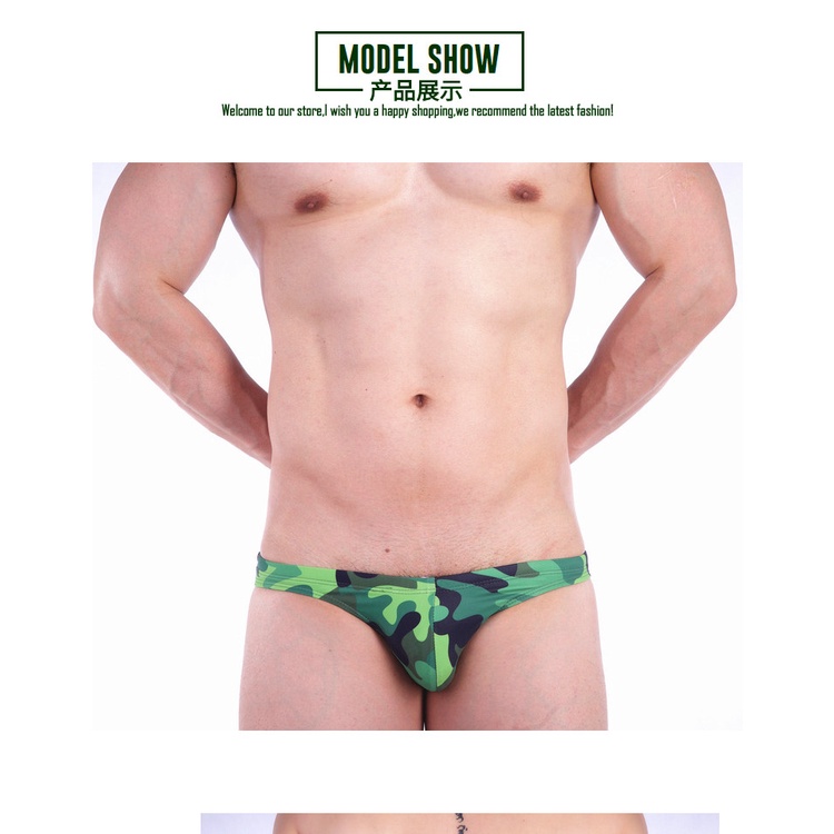 Quần Lót Nam G001 Lưng Thấp Họa Tiết Rằn Ri Xanh Lá Thời Trang Quyến Rũ | BigBuy360 - bigbuy360.vn