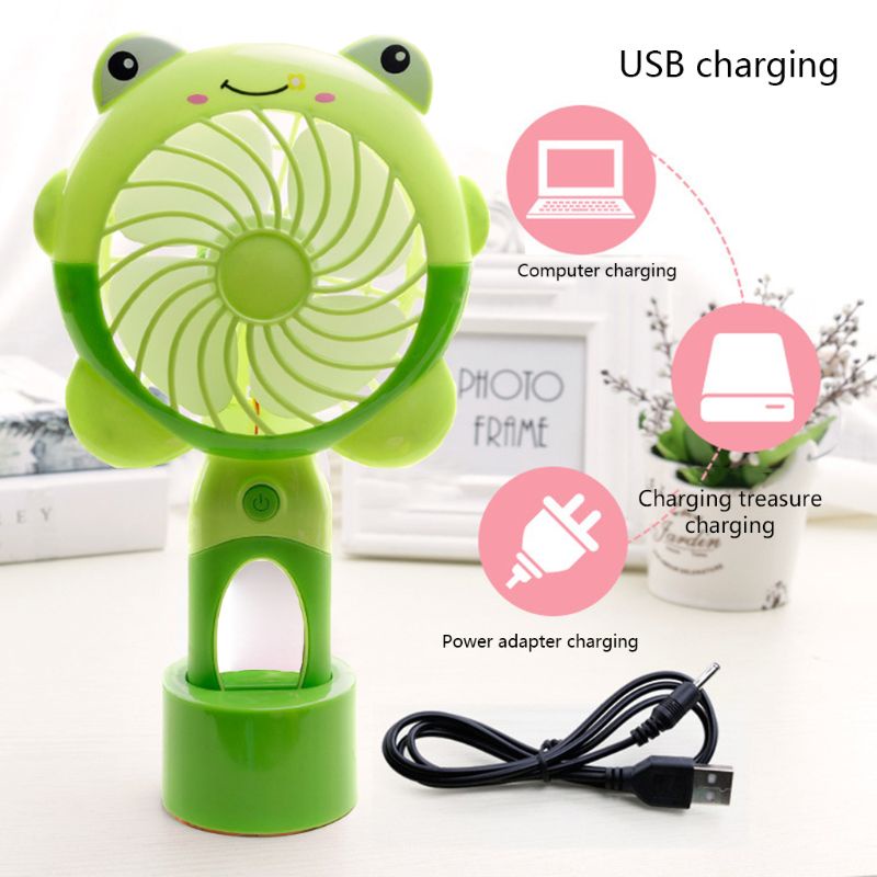 Quạt mini sạc usb Để BàN Có ĐèN LED