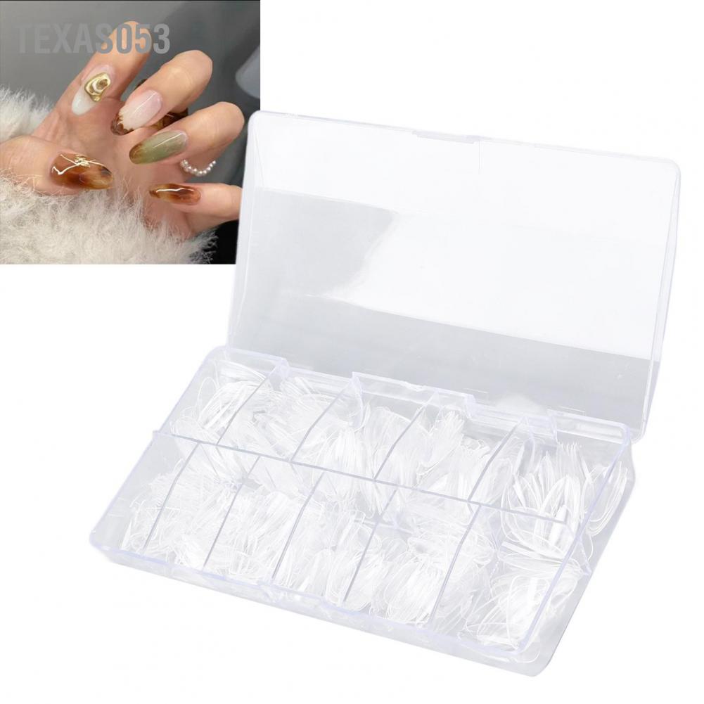 [Hàng mới về] Set 500 móng tay giả acrylic trong suốt chuyên dùng trong salon/ dùng tại nhà cho nữ DIY