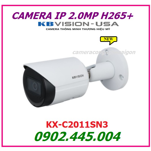 Camera IP WIFI có dây 2.0Mp KBVISION KX-C2011SN3. Hỗ trợ tên mièn miễn phí