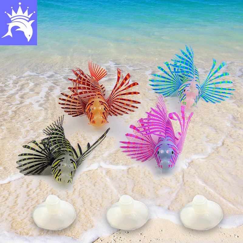 Cá Giả Bằng silicone Phát Quang Dùng Trang Trí Bể Cá