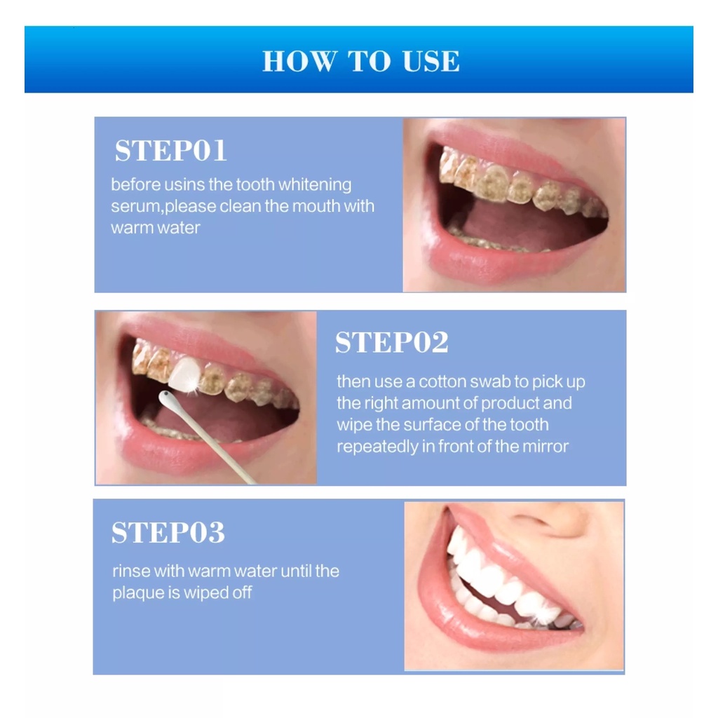 Serum Làm Trắng Răng Loại Bỏ Vết Bẩn Thoáng Khí Răng Miệng
