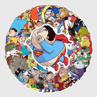 Bộ 100 sticker anh hùng béo Chunky siêu quậy dùng để trang trí điện thoại di động/ván trượt/vali không để lại dấu keo