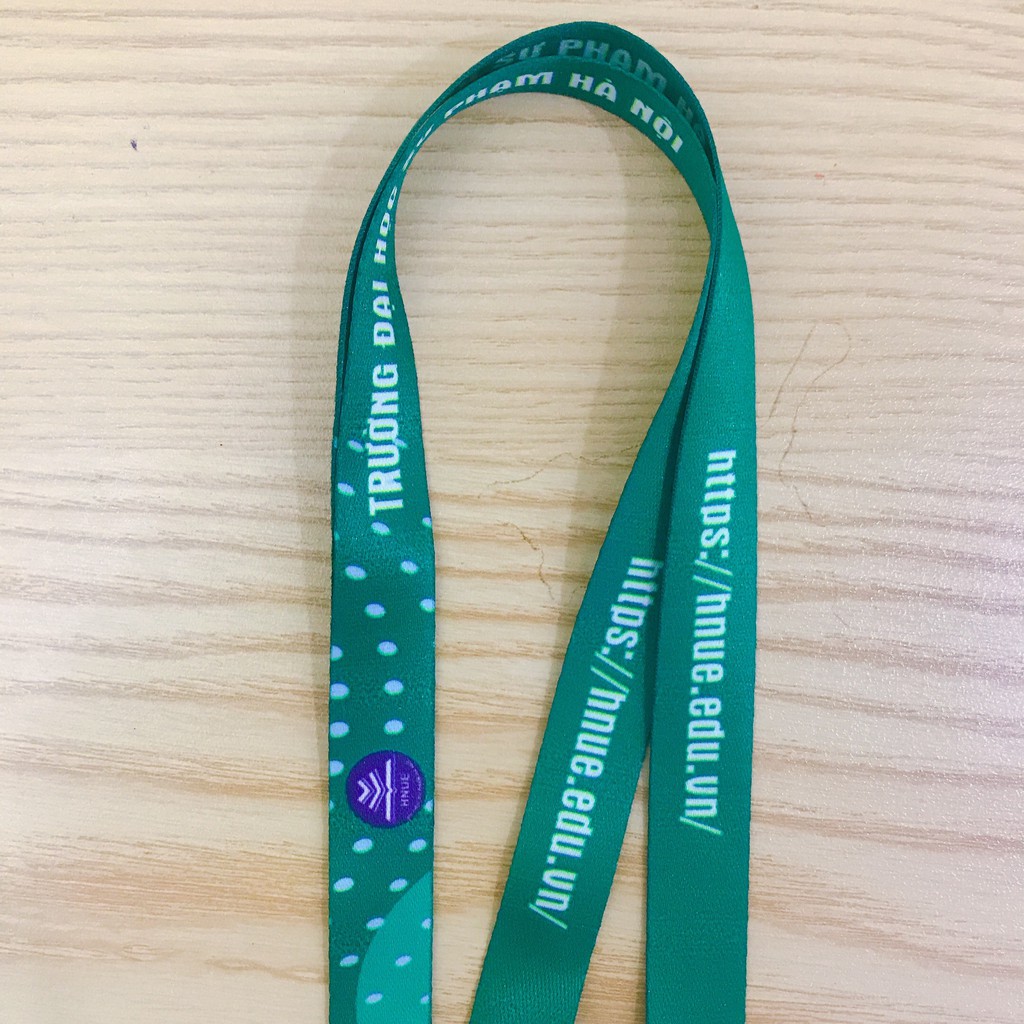 3 BỘ DÂY ĐEO THẺ TRƯỜNG ĐẠI HỌC SƯ PHẠM HÀ NỘI Bộ dây thẻ, bảng tên, bao đựng thẻ, dây đeo 1.5cm x 90cm