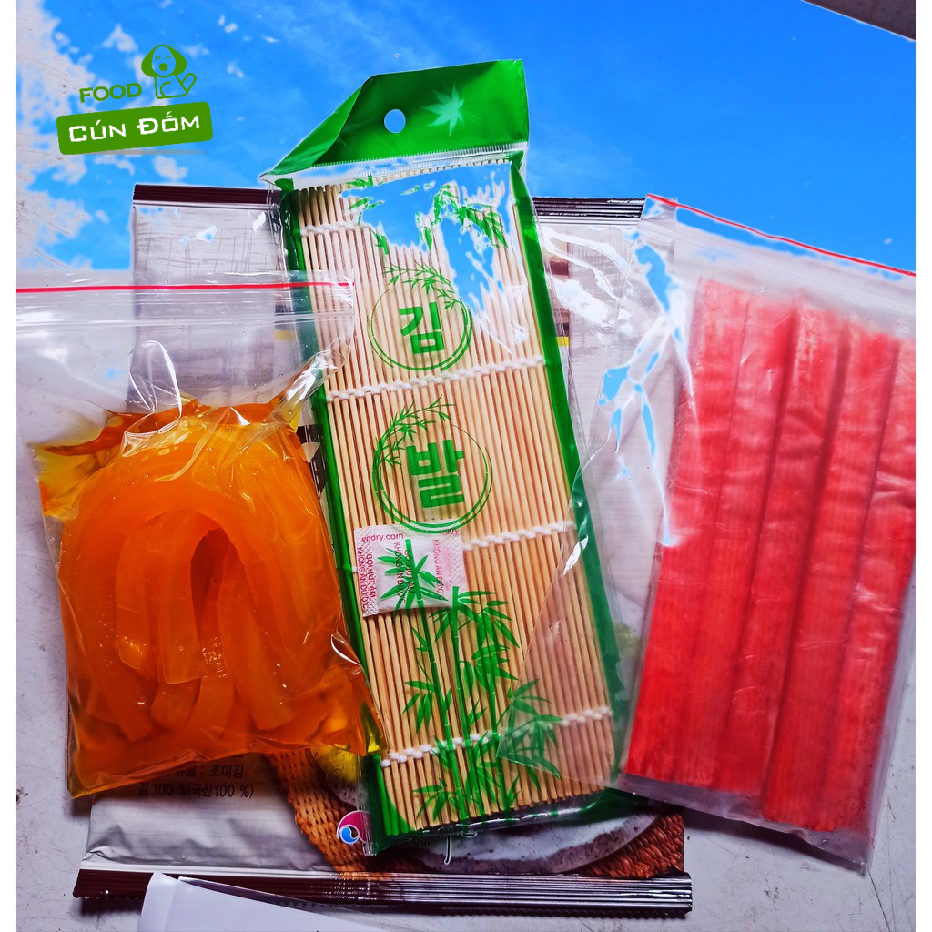 Set làm 10 thanh kimbap chuẩn Hàn