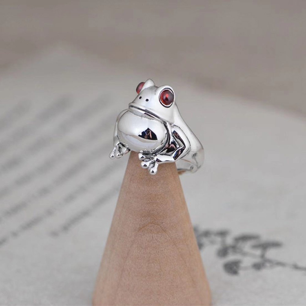 NEXTSHOP New Bohemian Lovers Open Finger Frog Ring Creative Valentine's Day Gifts Fashion|Color Adjustable Women Lady Retro Style