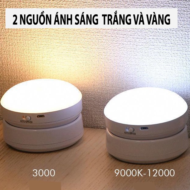 Đèn led cảm biến dán tường, cảm ứng nhận diện chuyển động thông minh L01, pin sạc , có đế xoay dán tường tiện lợi