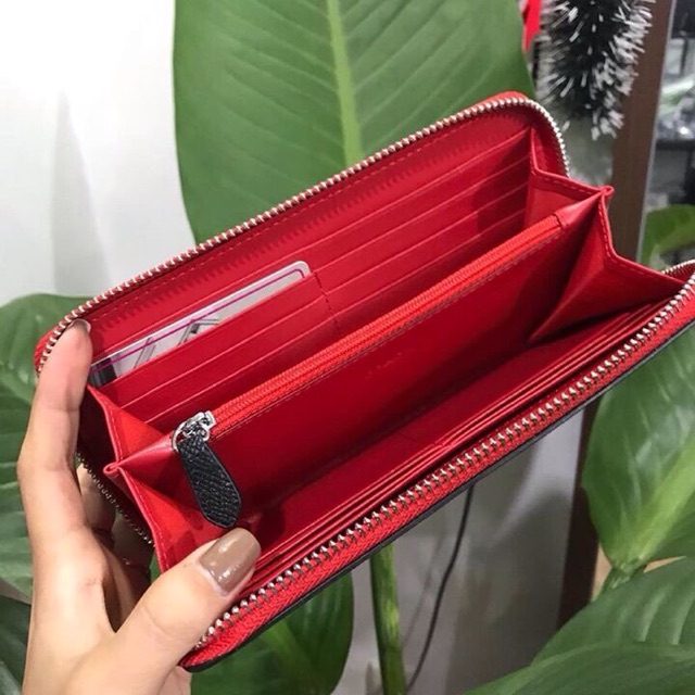 Ví coach cầm tay cherry