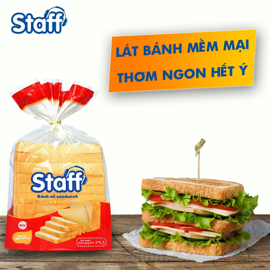 [ Chỉ Giao Hoả Tốc] 2 Túi Bánh Mì Sandwich Staff (275g/túi)