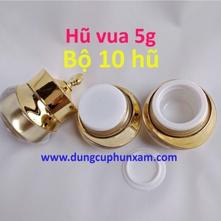 Bộ 10 hũ vua 5 gam chiết mỹ phẩm