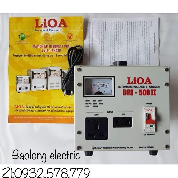 ỔN ÁP LIOA 0.5KVA DRI 500 ,BIẾN THẾ 220V XUỐNG 110V LIOA DẢI ĐIỆN 90V-250V