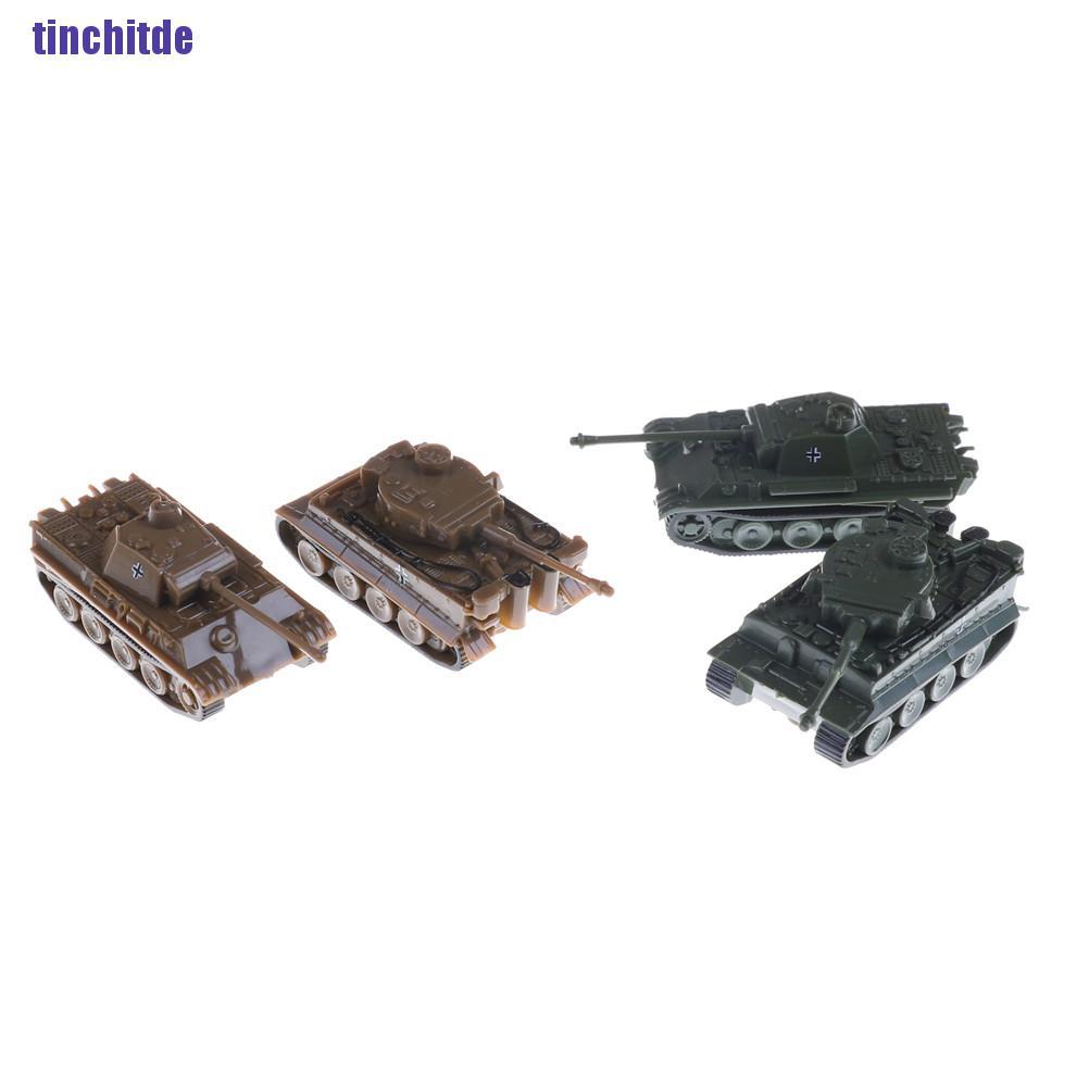[Tinchitde] 4D Sand Table Plastic Tiger Tanks Toy 1:144 World War Ii Germany Panther Tank [Tin]