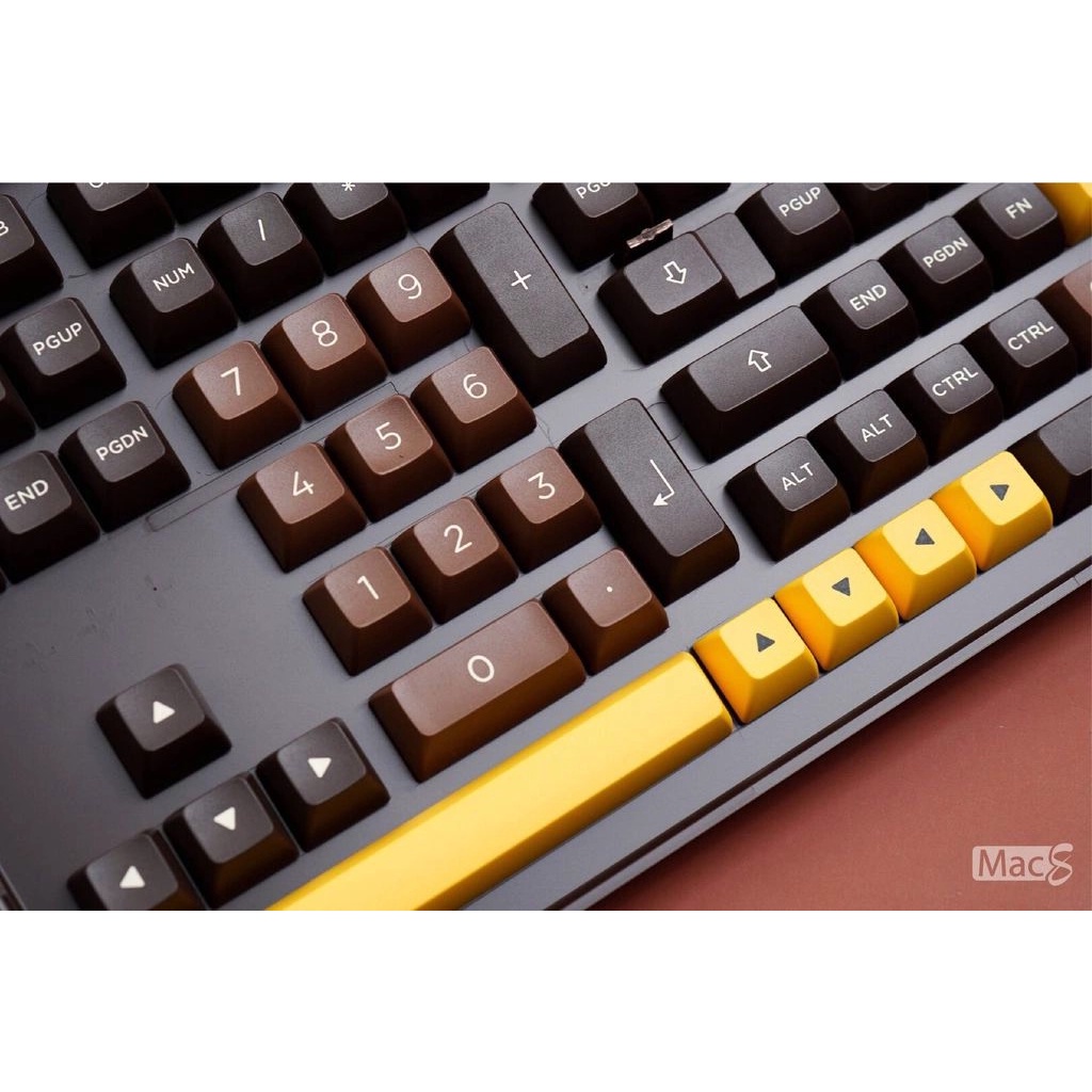 Nút bàn phím Akko keycap set - Chocolate (PBT Double-Shot/ASA profile/158 nút)