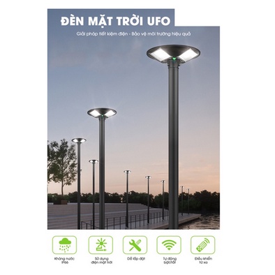 Đèn năng lượng mặt trời 150w đĩa bay ufo sân vườn siêu sáng. bh đến 2 năm - ảnh sản phẩm 4