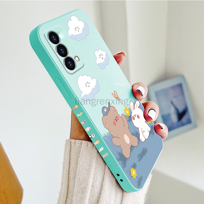 Ốp lưng oppo a74 4g oppo a95 4g Ốp điện thoại silicon mềm mịn bảo vệ mạnh mẽ cho Oppo A95 4G / A74 4G  viền vuông cute YTXX01