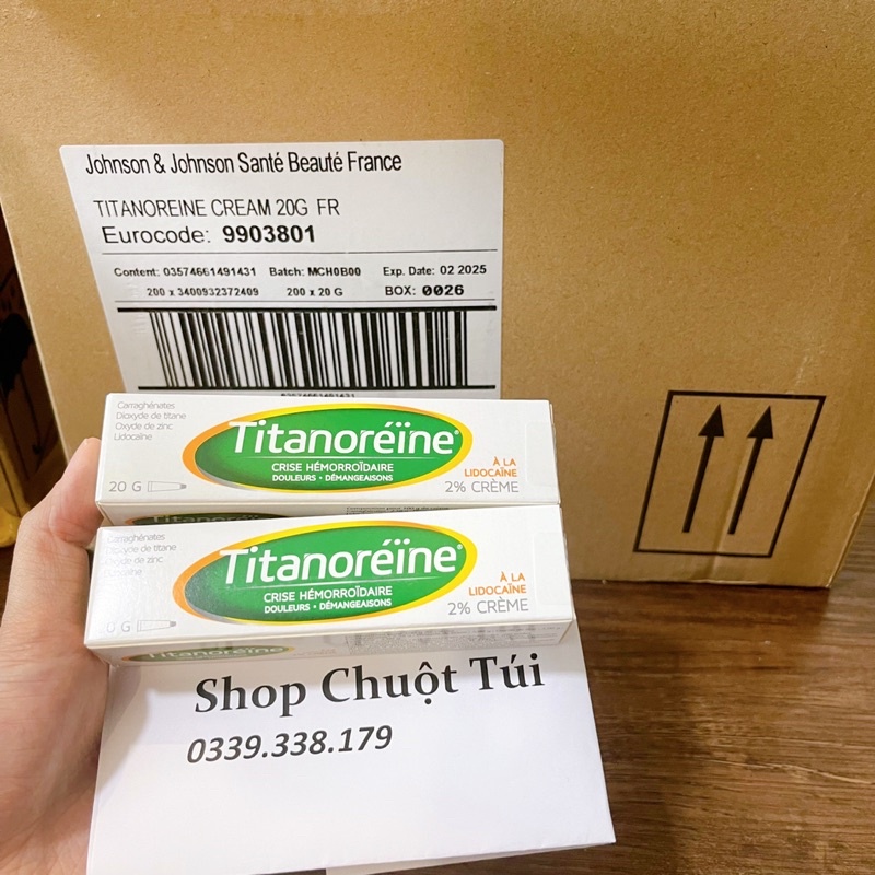 Kem bôi trĩ ngoại Tinanoreine Pháp, date 2025, Shop có che tên sản phẩm- Cam kết hàng chuẩn auth