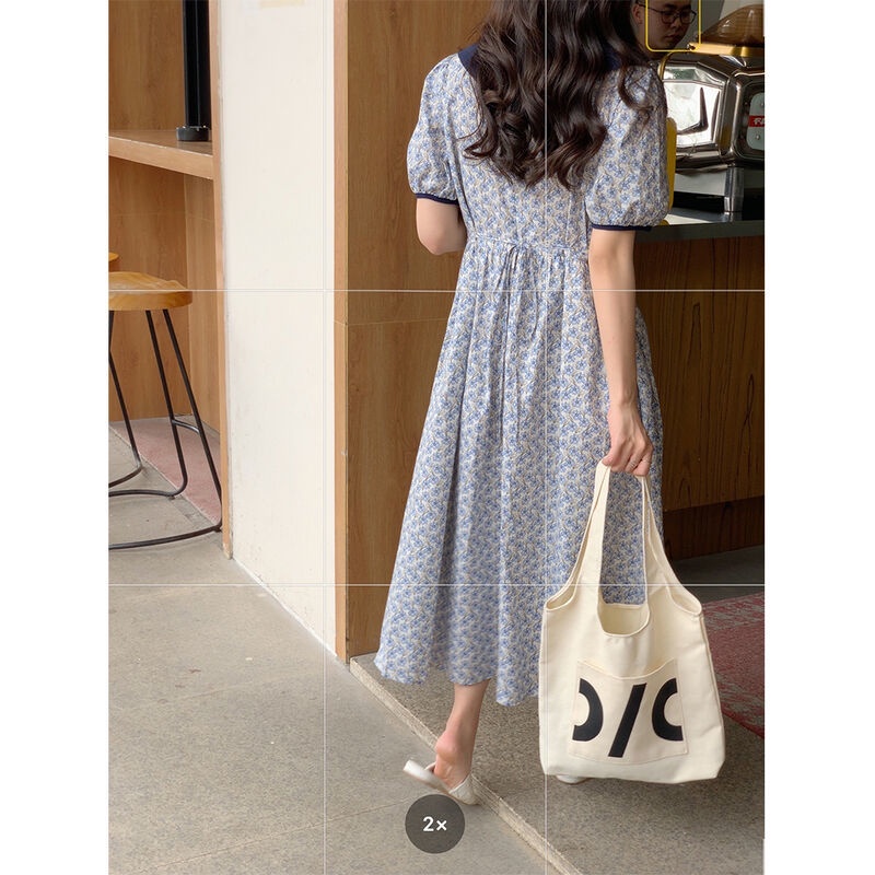 Đầm Hoa Cổ Búp Bê Thiết Kế Mới Thời Trang Mùa Hè Theo Phong Cách Pháp Cho Nữ