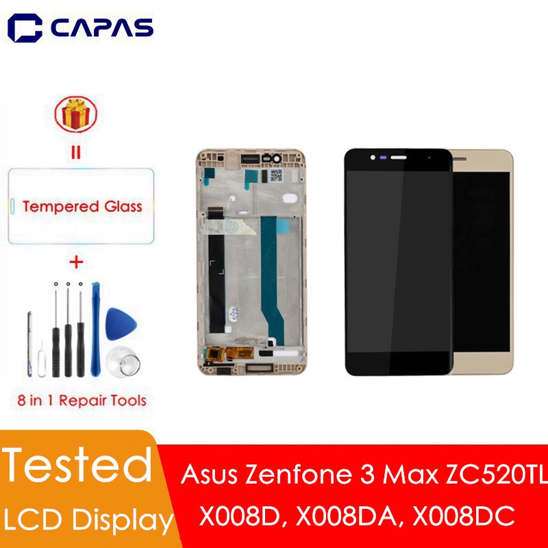 Màn Hình Cảm Ứng Lcd Kỹ Thuật Số 100% Cho Asus Zenfone 3 Max Zc520tl 5.2 Inch