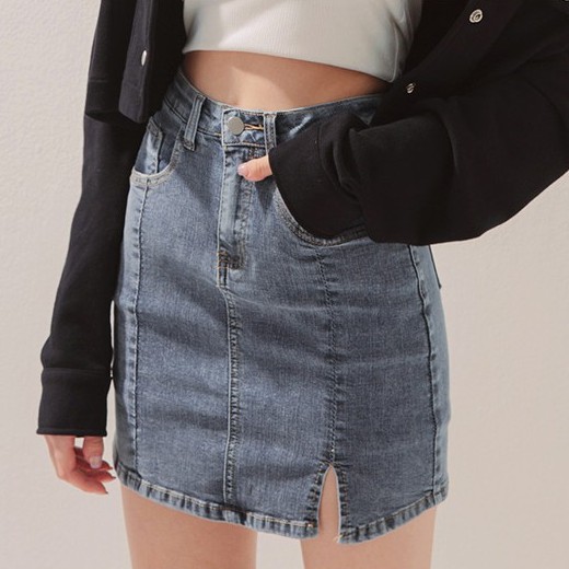 Chân váy jeans giấu quần cắt nhẹ bên nữ Air Space 2030122007 | BigBuy360 - bigbuy360.vn