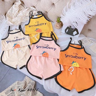Bộ bé gái 2 dây dâu tây cực xinh