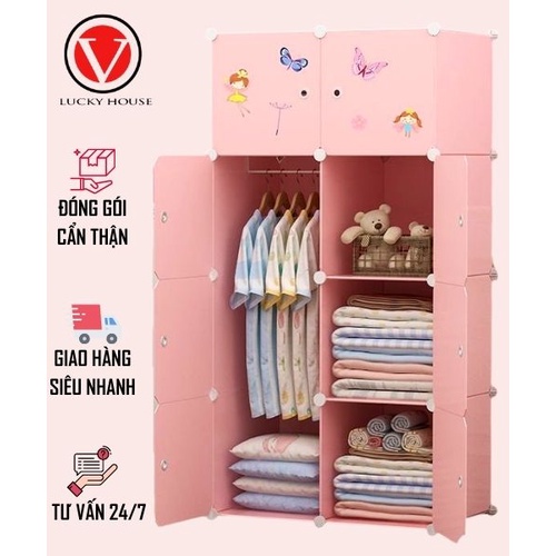 Tủ nhựa lắp ghép đa năng gọn nhẹ dễ lắp ráp V LUCKY HOUSE VLK40