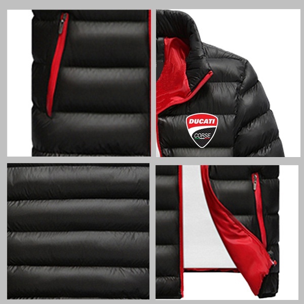 Áo Khoác Phao Siêu Nhẹ In Logo Ducati Corse Moto GP Racing Thời Trang Mùa Đông Cho Nam