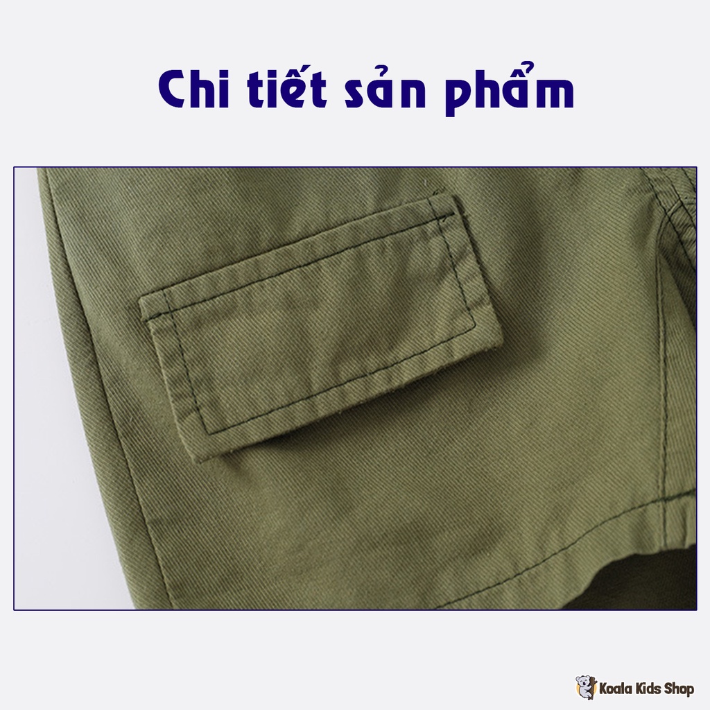 Quần Short Kaki co giãn WELLKIDS bé trai Quần đùi đơn giản trẻ em từ 2-8 tuổi