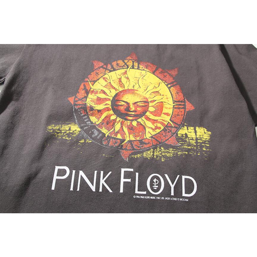 Áo thun tay ngắn in hình mặt trời cổ điển rộng rãi PINK FLOYD VINTAGE giống Justin Bieber