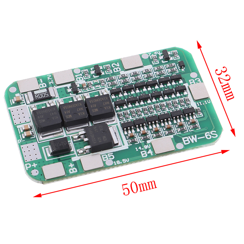 Bảng Mạch Bảo Vệ Pin Lithium 6s 15a 24v 6 Gói 18650 Li-Ion Lithium