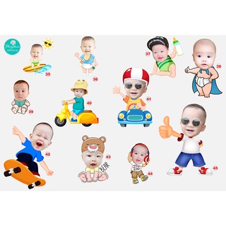 Thiết kế chibi sinh nhật, trang trí sinh nhật bé trai