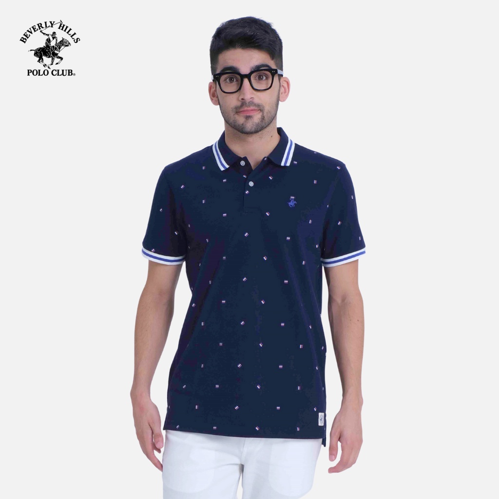 Áo polo ngắn tay Nam Beverly Hills Polo Club Regularfit Cotton Navy PMRSS20TL116