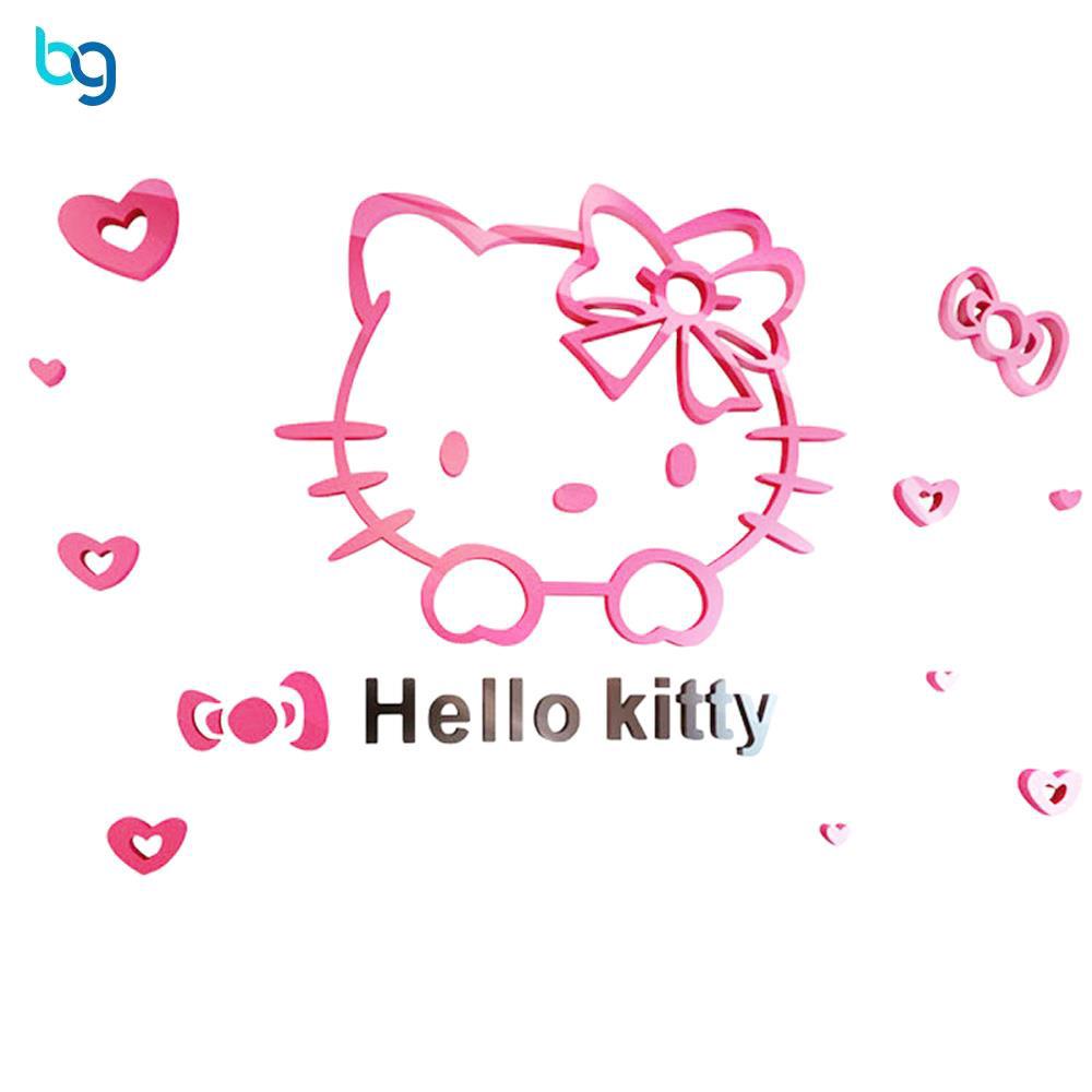 Giấy dán tường trang trí hình mèo Hello Kitty