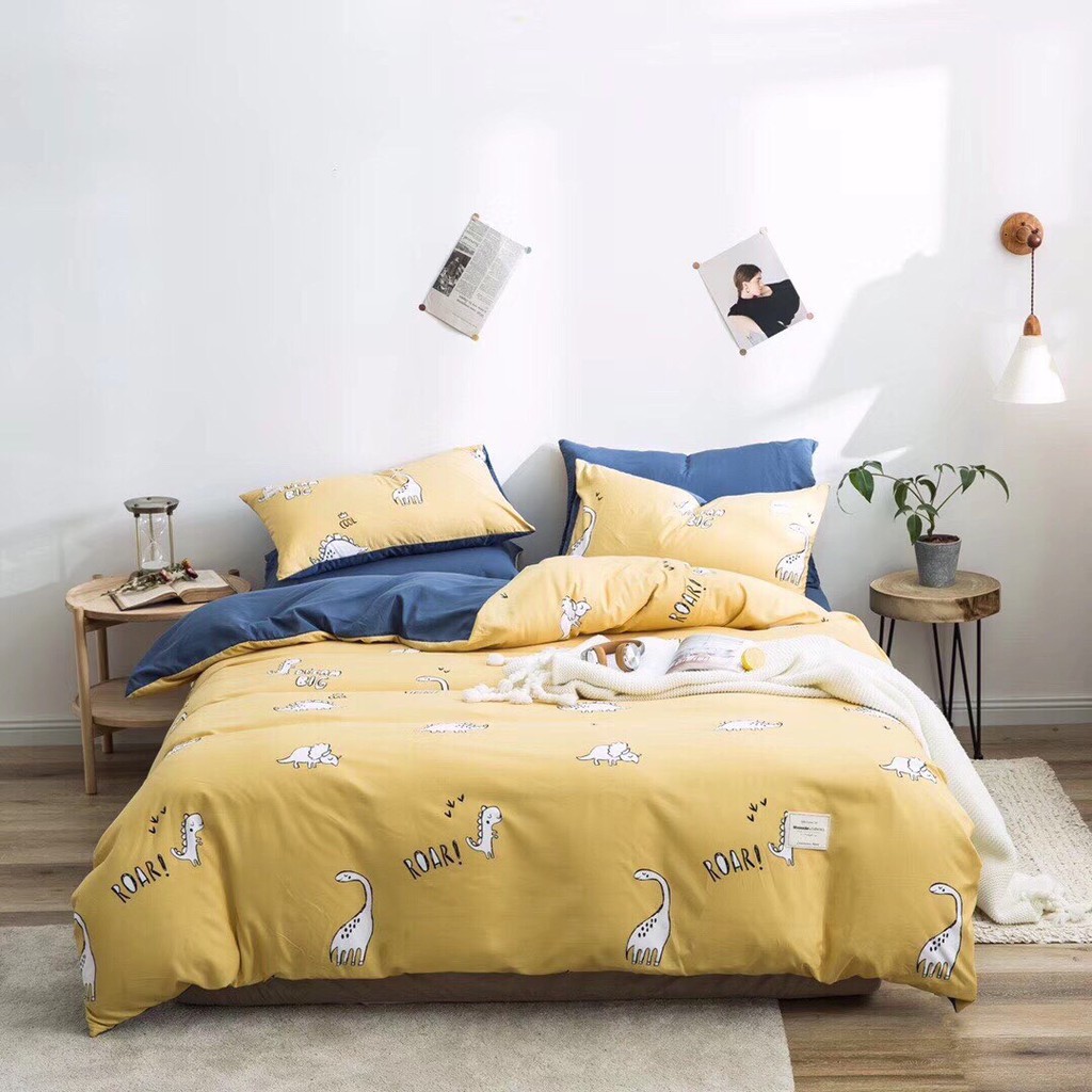 [ TỔNG HỢP COTTON HOẠT TÍNH] Trọn Bộ 4 Món Chăn Ga Gối Cotton Hoạt Tính đủ Mẫu Mã/ Đủ Kích Thước Lựa Chọn