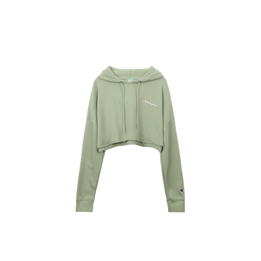 Áo Croptop Hoodie Nữ Thêu Chữ Champion Form Đẹp-Đường Thêu Tỉ Mỉ-Vải Nỉ Da Cá Thoải Mái-Màu Xanh Mint Nhạt Dễ Phối Đồ