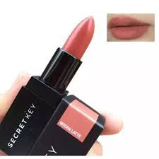 Son Lì Secret Key Fitting Forever Lipstick Hàn Quốc - Màu 16 Mocha Latte (Cam đất)