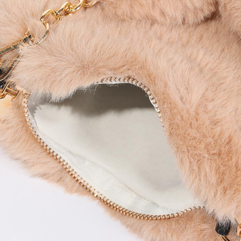 FAY Túi Đeo Chéo Phủ Lông Hình Trái Tim Thời Trang Thu Đông Xinh Xắn Cho Nữ