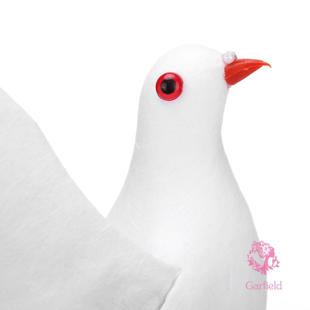 Delicate Simulation Foam White Pigeon Fake Artificial Imitation Bird Wedding Decor Home Garden Decoration