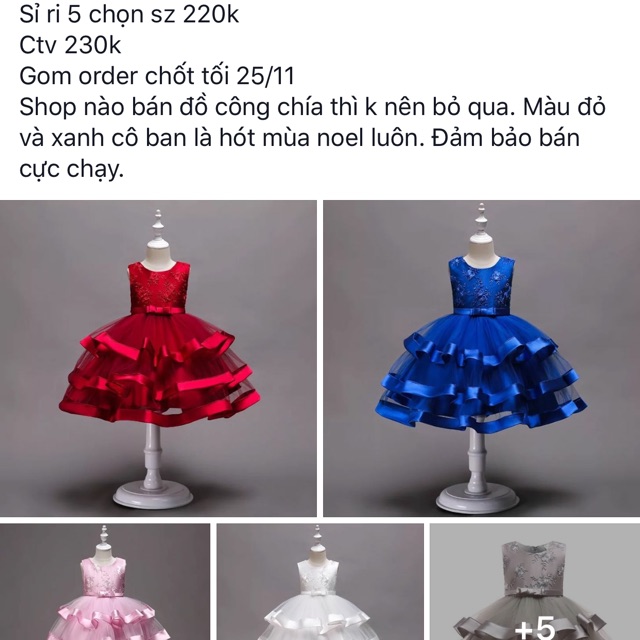 Đầm dự tiệc bé gái tết